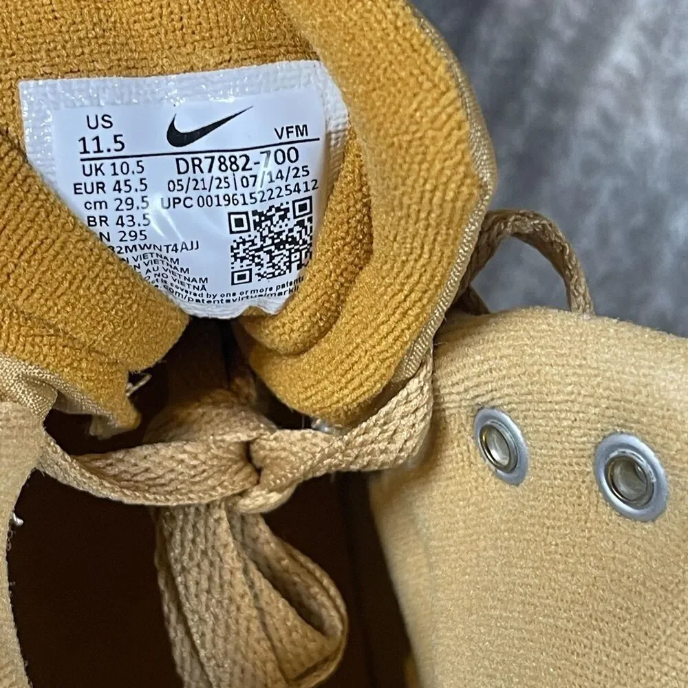 Nike Court Vision Mid WNTR Shoes Mens Size 11.5 Elemental Gold DR7882-700